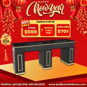 Noire Double Table Vent