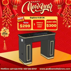 Noire Single Nail Table Vent Pipe 2.5 inch