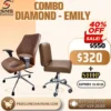 Combo Chairs Diamond Cappuccino