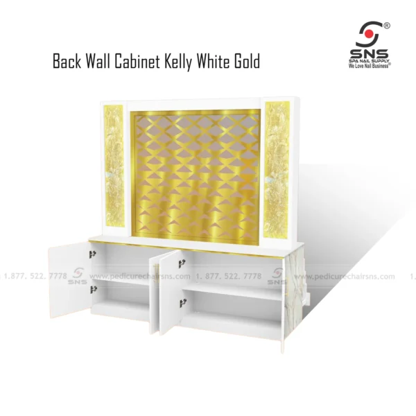 Back Wall Cabinet Kelly White Gold 03