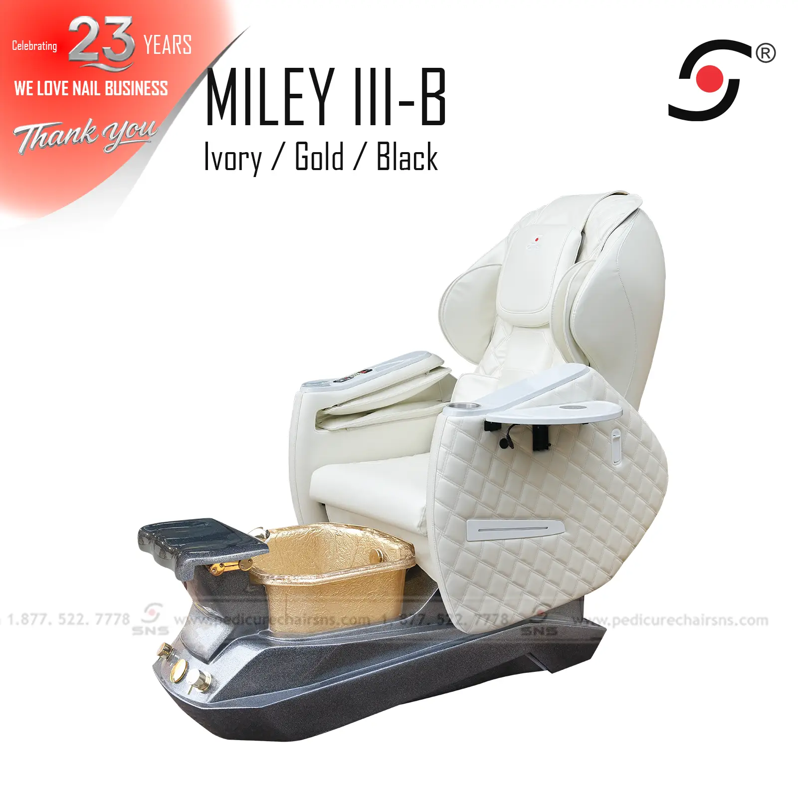 Miley III-B Pedicure chair BG - Image 4