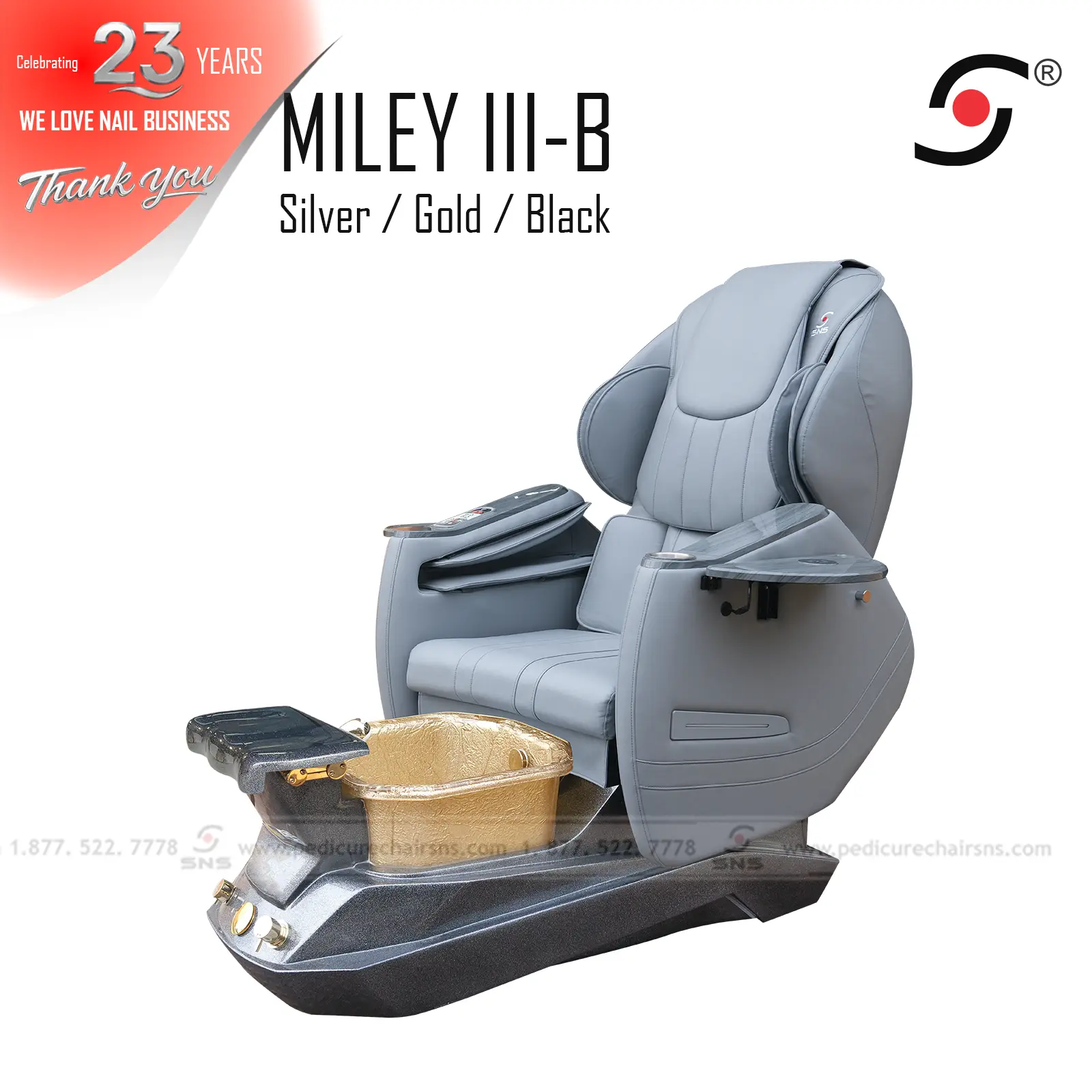 Miley III-B Pedicure chair BG - Image 3