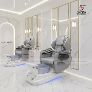 Miley II D pedicure chair froted silver