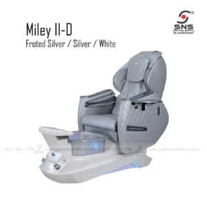miley II D pedicure chair froted silver