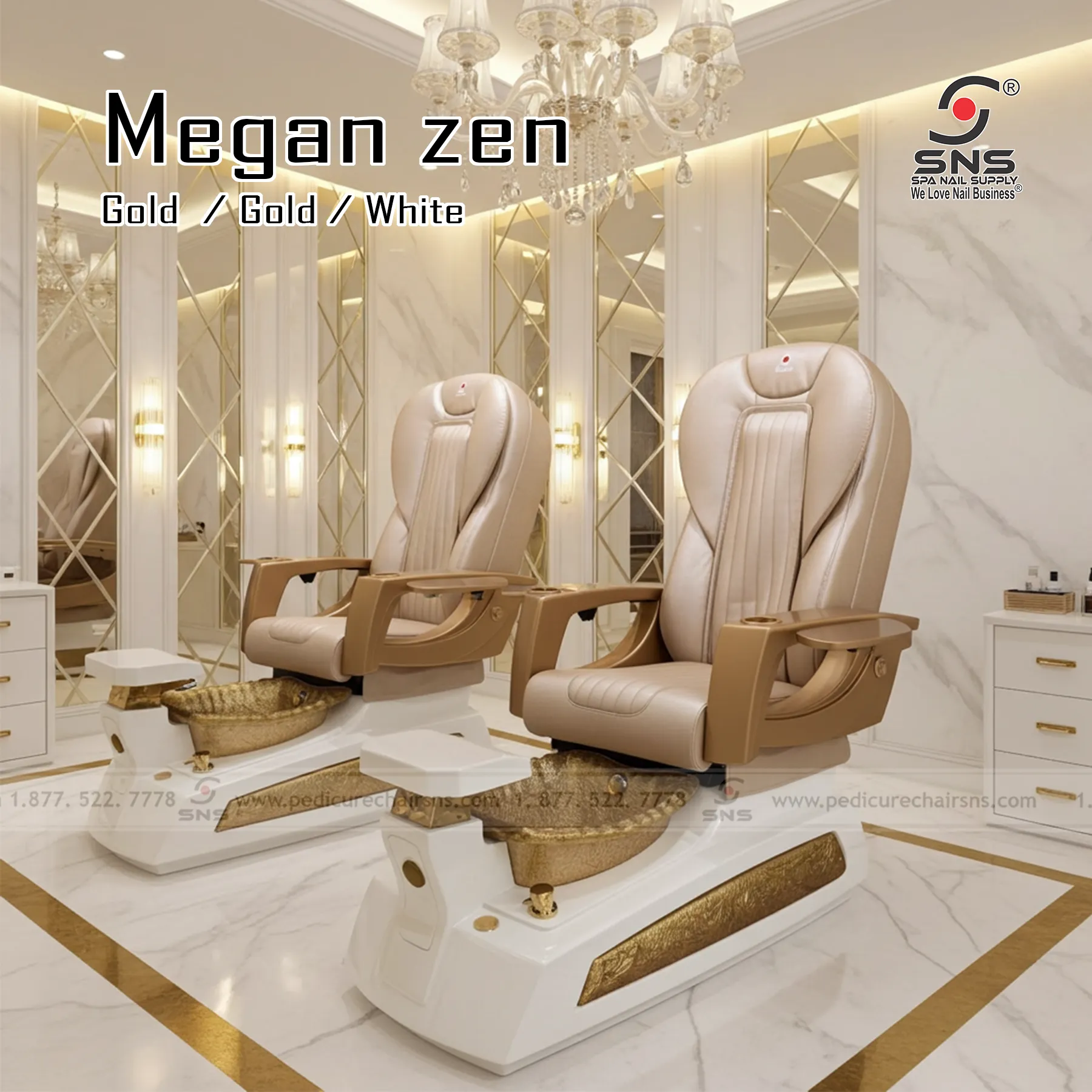 Megan Zen pedicure chair G/G/W