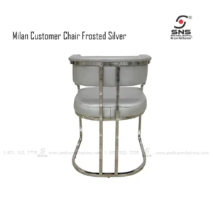 Milan Customer Chair – Frosted Silver