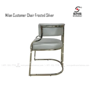 Milan Customer Chair – Frosted Silver