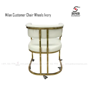 Milan Chair Ivory w wheels