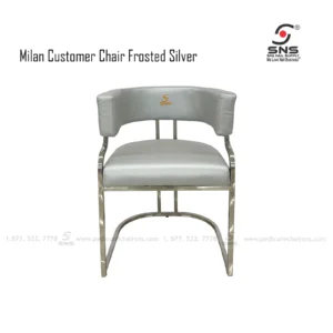 Milan Customer Chair Frosted Silver