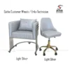 Combo Cuttie Customer w/ Wheels & Erika Technician Chair