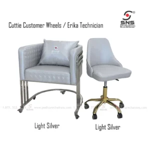 Combo Cuttie Customer w/ Wheels & Erika Technician Chair
