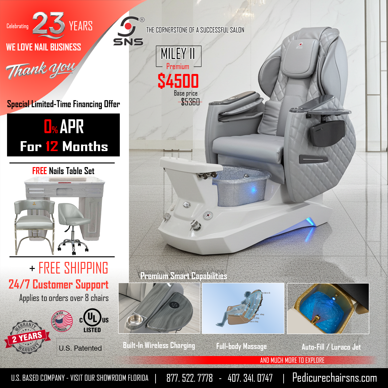 Miley II D Pedicure chair FSW