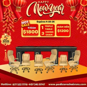 Noire Triple Nail Table