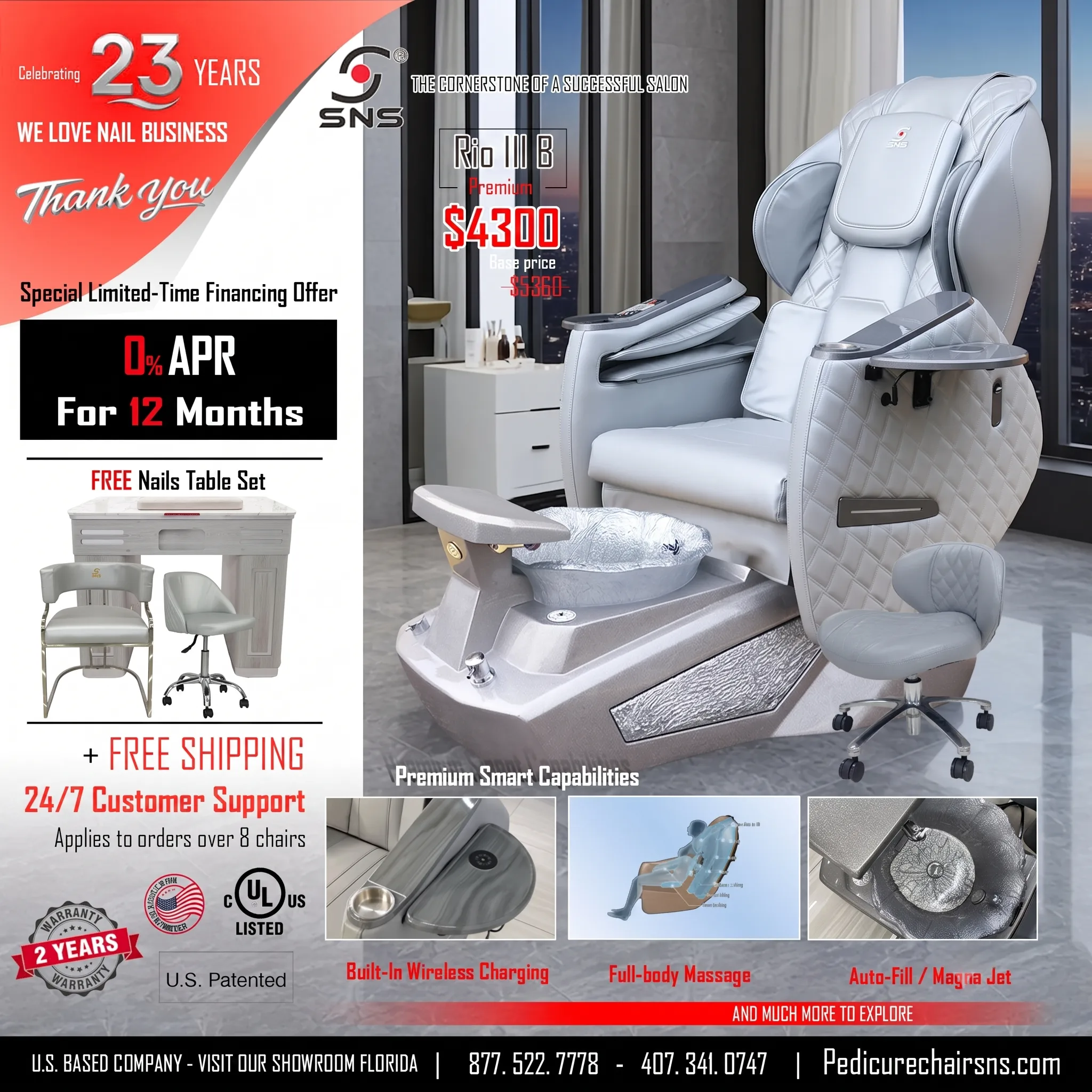 pedicure chair Rio III B FSS