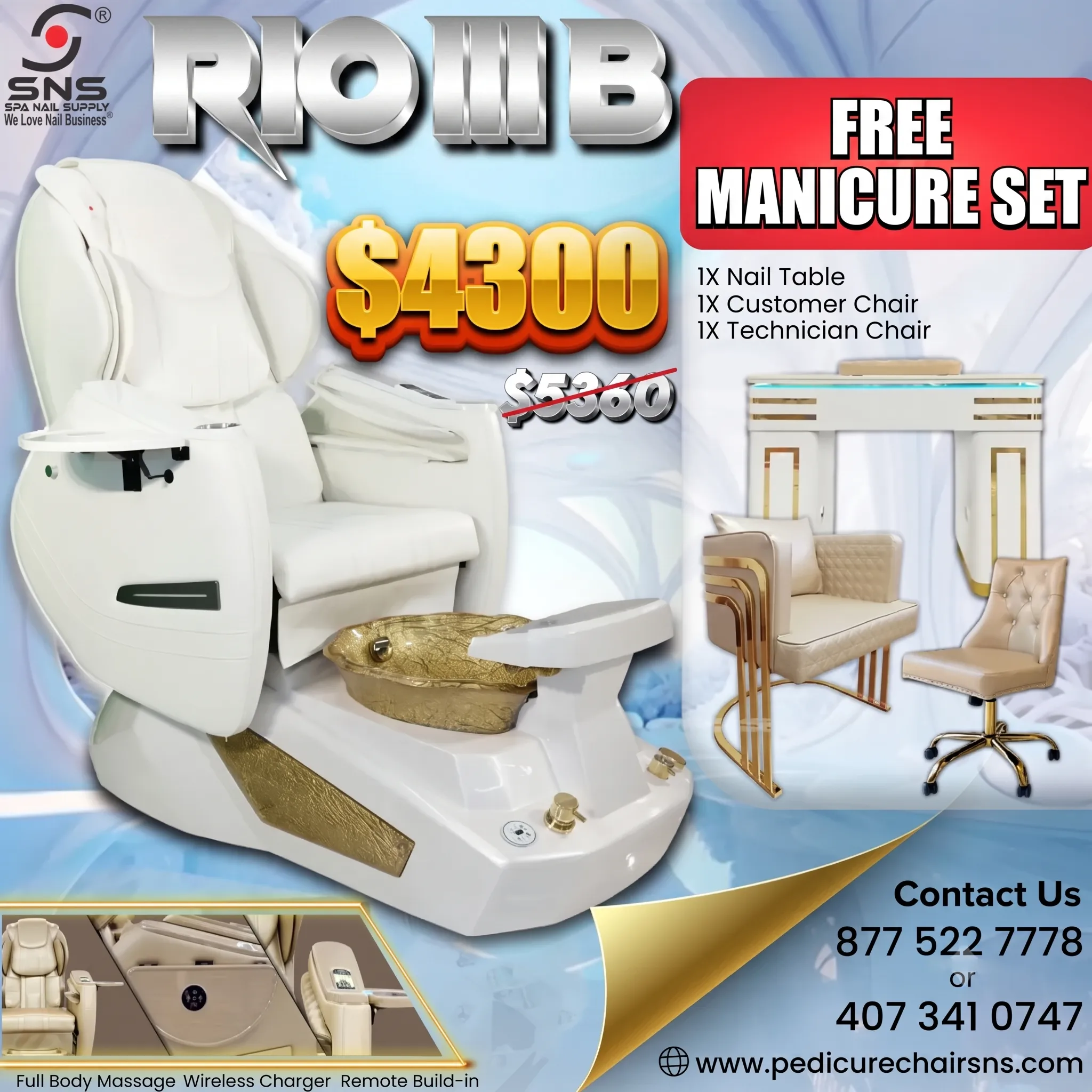 pedicure chair Rio III B wgw